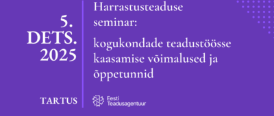 Harrastusteaduse seminar 2025 dets banner